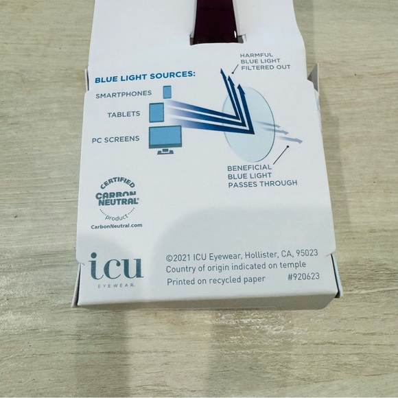 ICU Eyewear Kids Screen Vision Blue Light Filtering Large Oval Glasses Purple - Picture 11 of 15